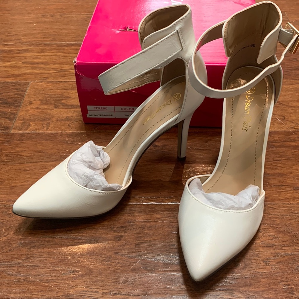 DREAM PAIRS Oppointed-Ankle Women's Pointed Toe Ankle
Strap D'Orsay High Heels